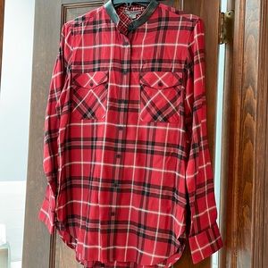NWT Vince plaid button down top